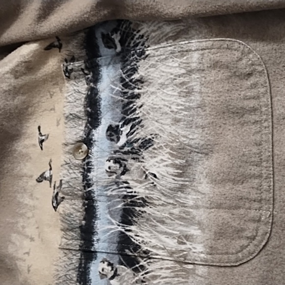 Cabela's Deerskin Soft Chamois Flannel Duck Hunting Button Down Shirt Large NWOT - Picture 4 of 11